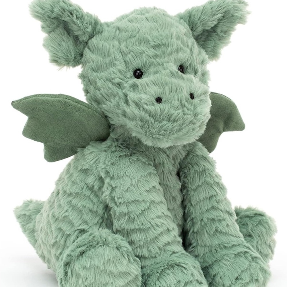 Jellycat Fuddlewuddle Dragon Stuffed Animal, 9 inches